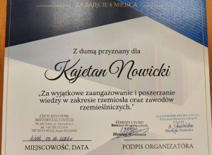 Sukces ucznia klasy 7c