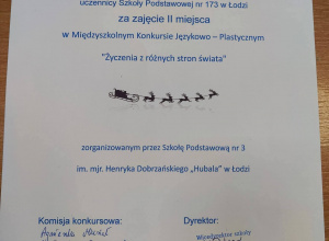 Sukces naszej uczennicy w konkursie