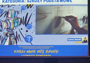 Na zdjęciu kadr z filmu przygotowanego przez naszego ucznia.