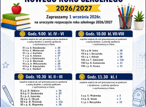 Rozpoczęcie roku szkolnego 2026/2027