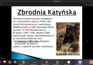 slajdy z prezentacji o zbrodni katyńskiej