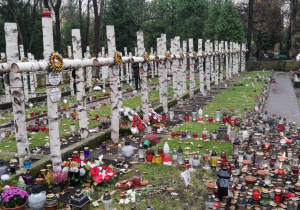 Cmentarz Powązkowski, groby bohaterów książki "Kamienie na szaniec"