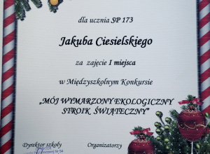 Rozstrzygnięcie konkursu na stroik świąteczny Rozstrzygnięcie konkursu na stroik świąteczny
