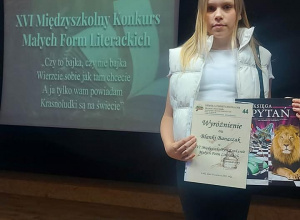 Wyróżnienie w konkursie Małych Form Literackich Wyróżnienie w konkursie Małych Form Literackich