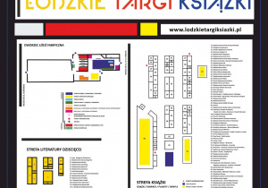 plakat informujący o przebiegu Targów Książki 2024