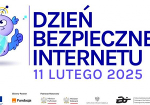 plakat, na którym jest napisane "Dzień Bezpiecznego Internetu"