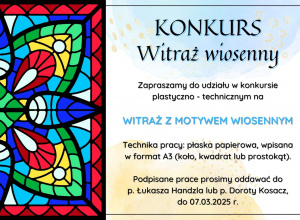 Konkurs szkolny - Witraż wiosenny